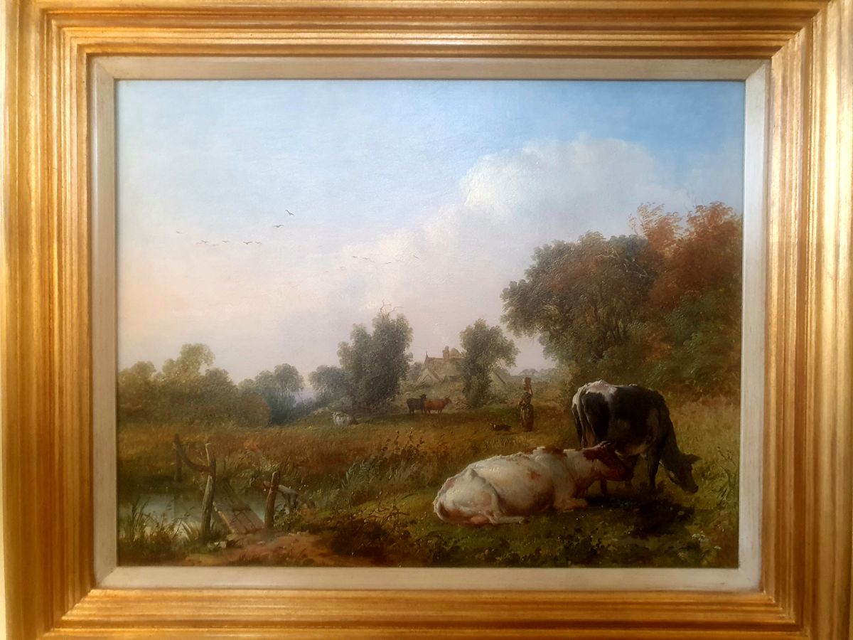 John Linnel 1792-1882 Pastoral Scene, Collins Farm, North End, Hampstead